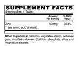 Zinc 50 mg (Amino Acid Chelated) Tablets
